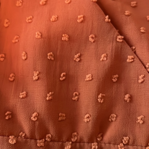 Burnt orange v-neck  ENTRO romper - Picture 6 of 6